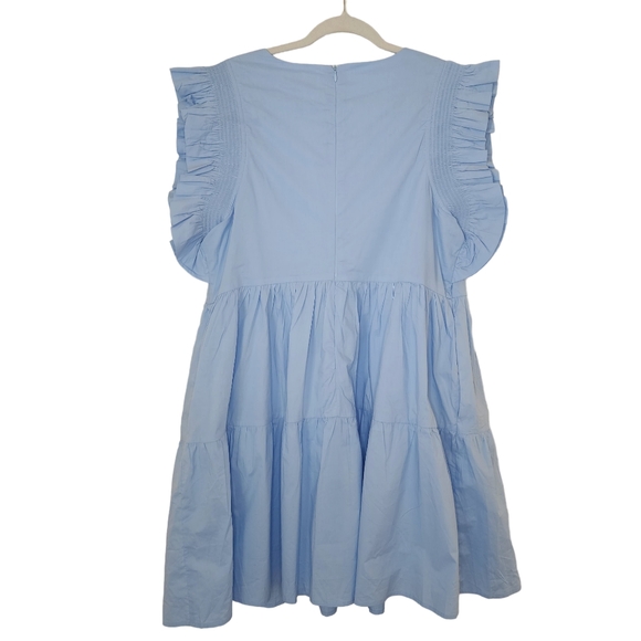 English Factory Flutter Sleeve Square Nexk Dress - Picture 9 of 9